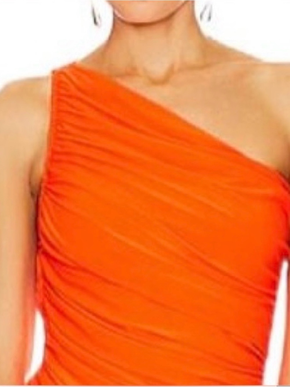 Norma Kamali Orange One-Shoulder Top